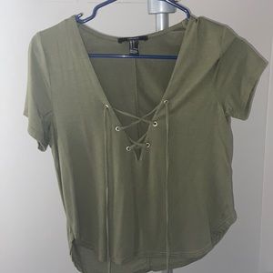 Olive green top